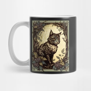 Cute brown cat - old school Mug